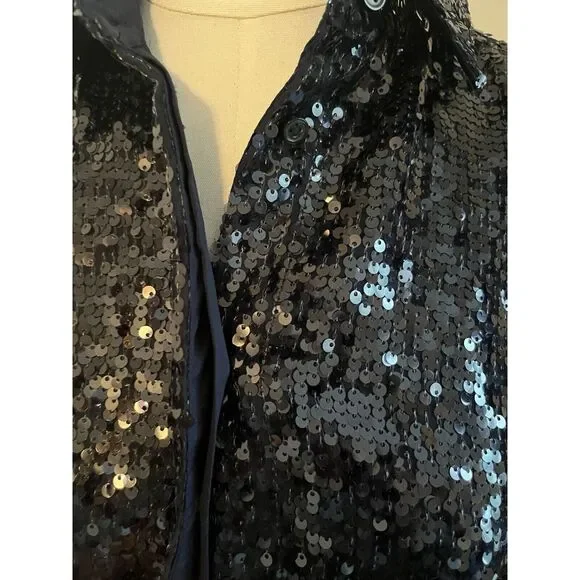 J. CREW Collection Classic-Fit Sequin Shirt Button Down Top Blouse Size 6. - Picture 7 of 9